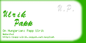 ulrik papp business card